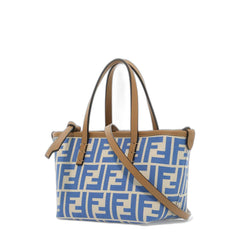 Roll Ff Jacquard Mini Tote Bag in Light Blue