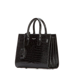 Sac De Jour In Crocodile Embossed Leather Nano