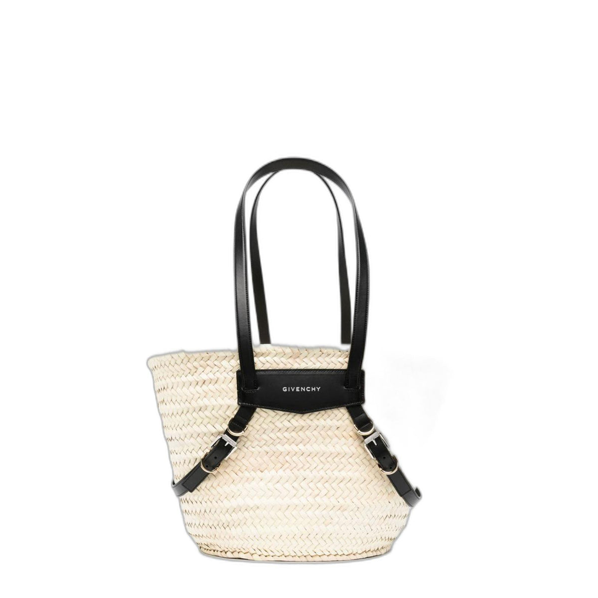 Medium Voyou Basket Bag In Raffia