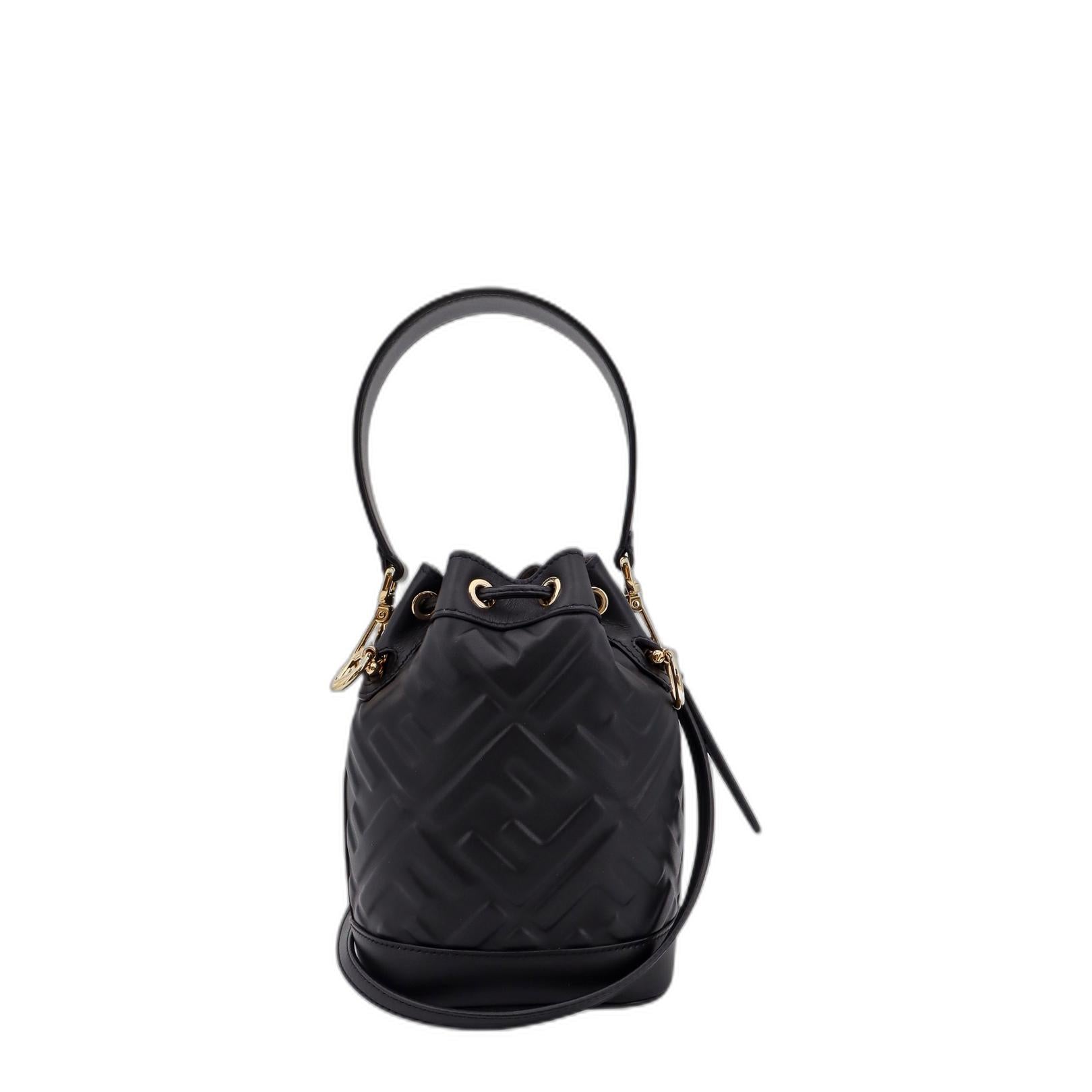 Mon Tresor Logo Embossed Bucket Bag