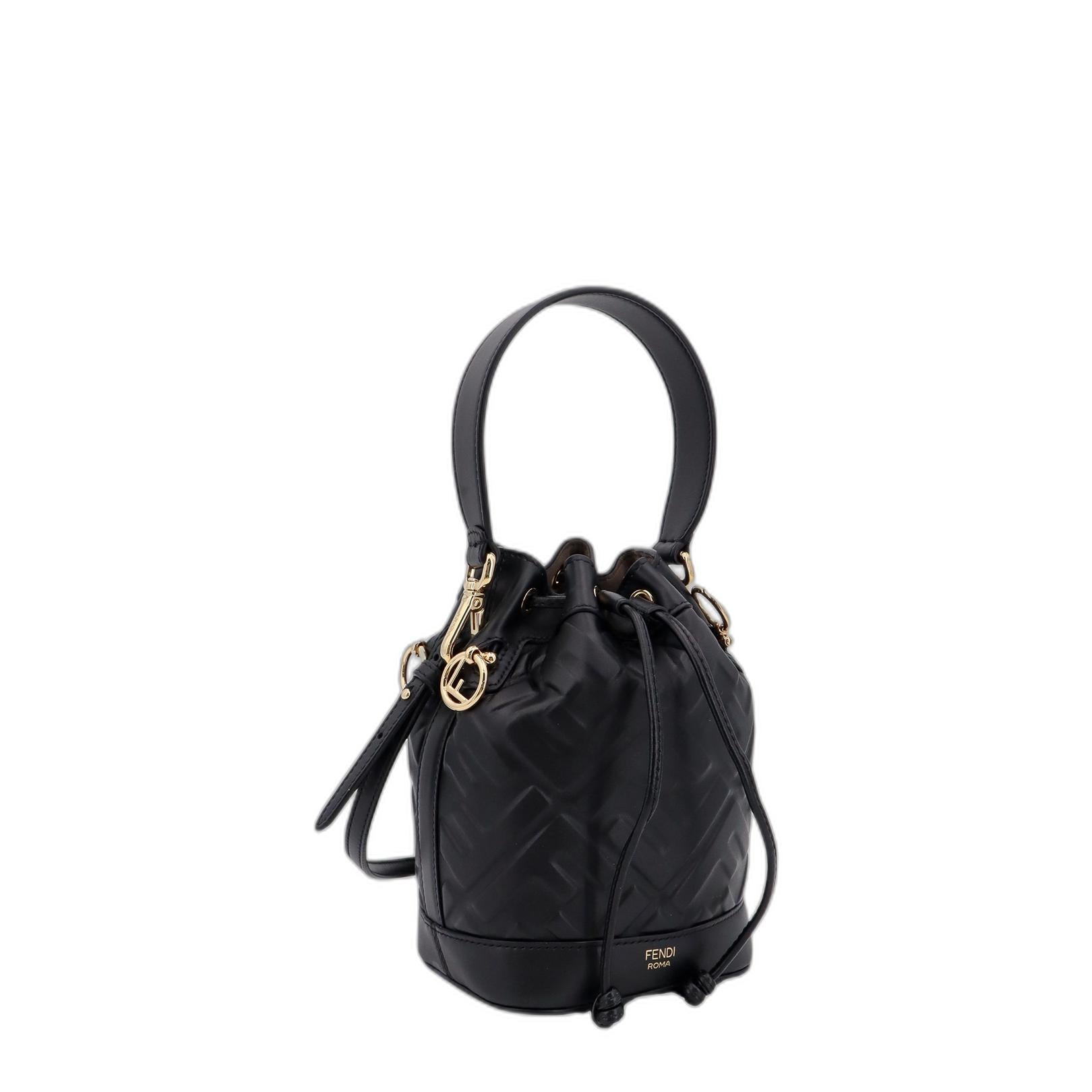 Mon Tresor Logo Embossed Bucket Bag