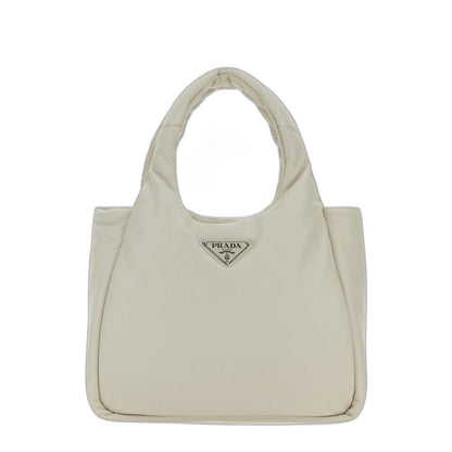 Logo Plaque Top Handle Tote Bag