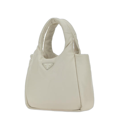 Logo Plaque Top Handle Tote Bag