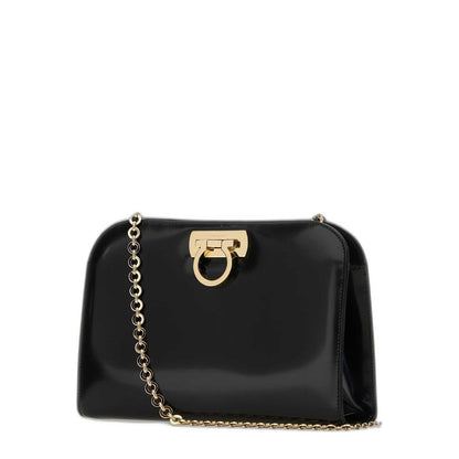 Logo Plaque Chain Linked Clutch