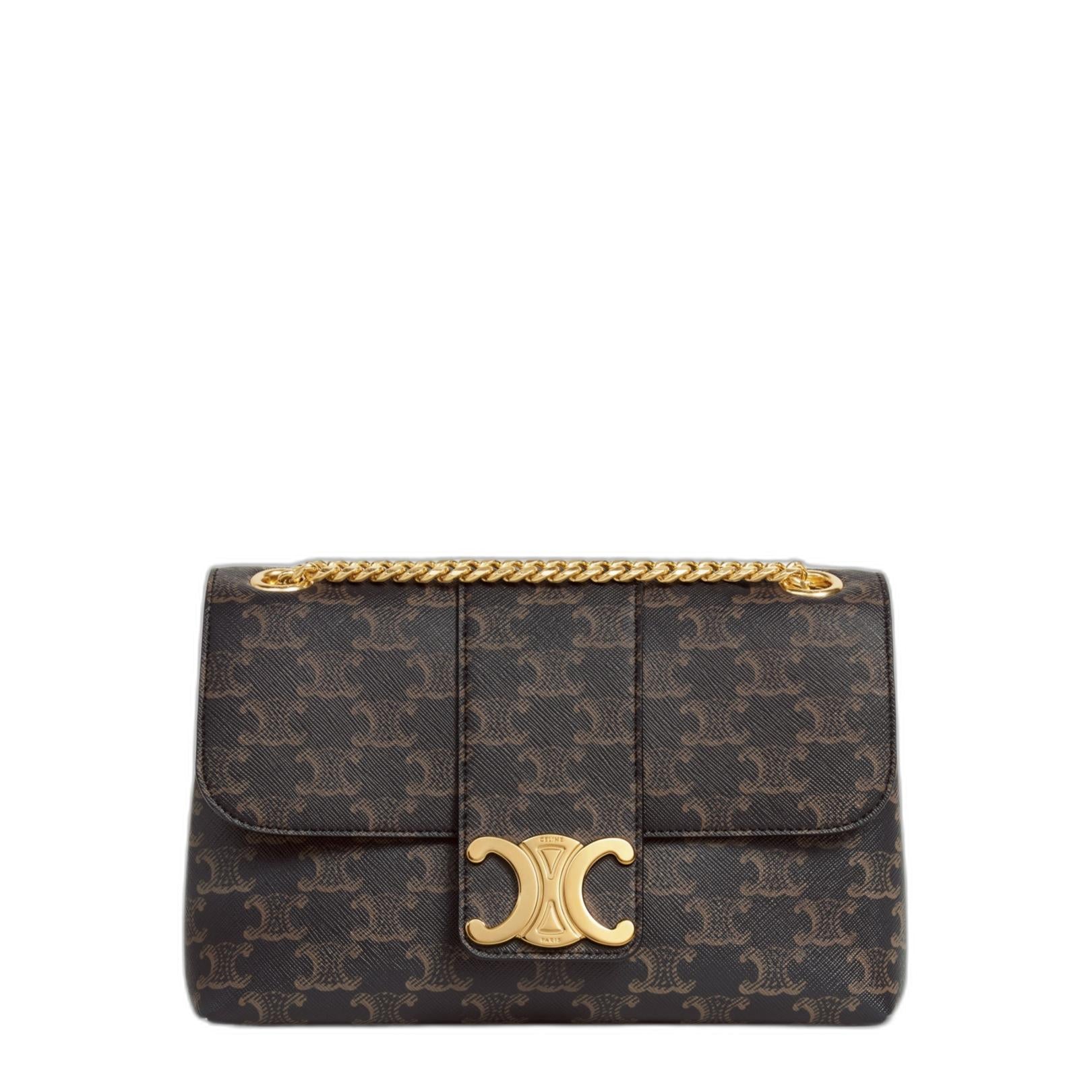 Medium Victoire Bag Triomphe in Canvas Tan