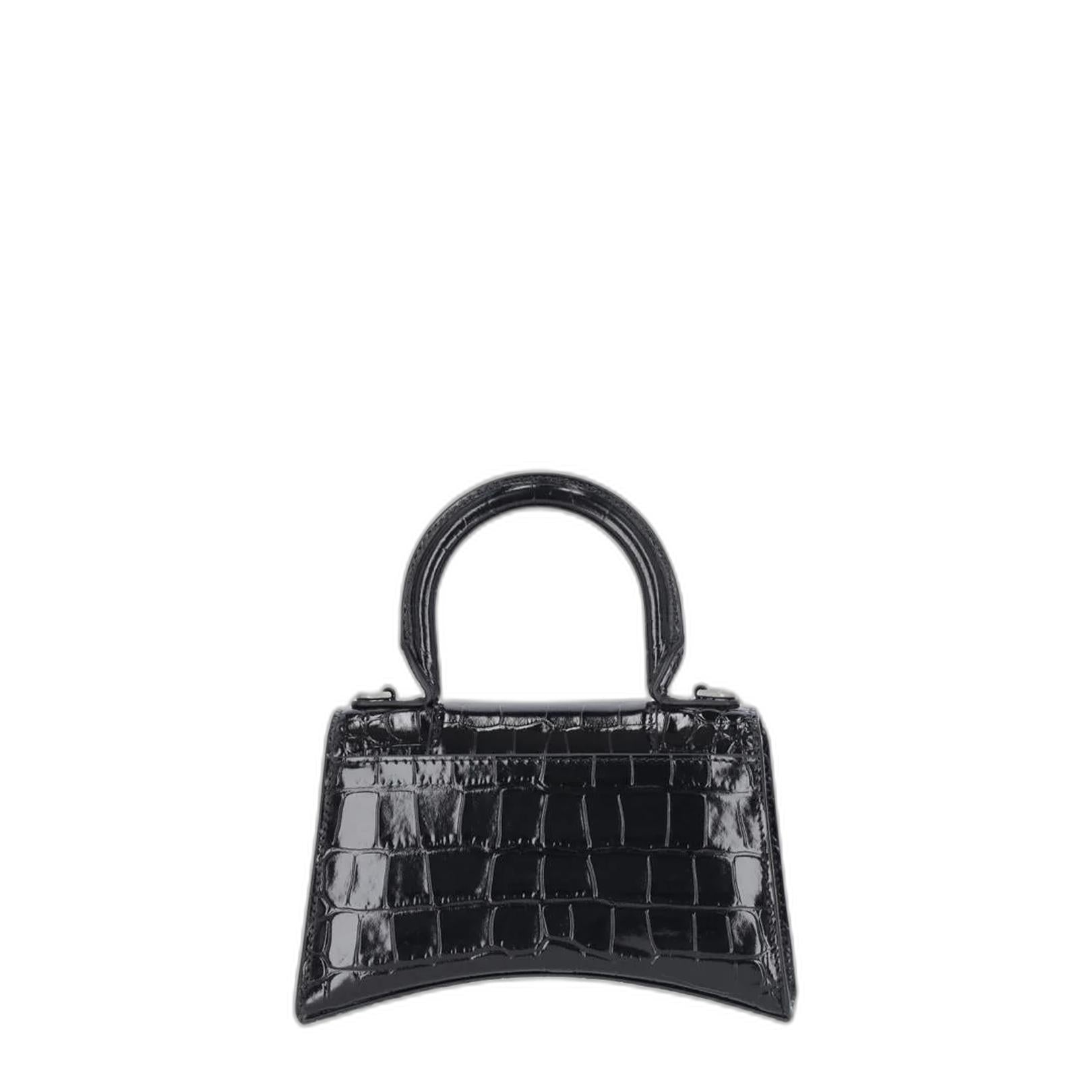 Hourglass Xs Logo Plaque Tote Bag