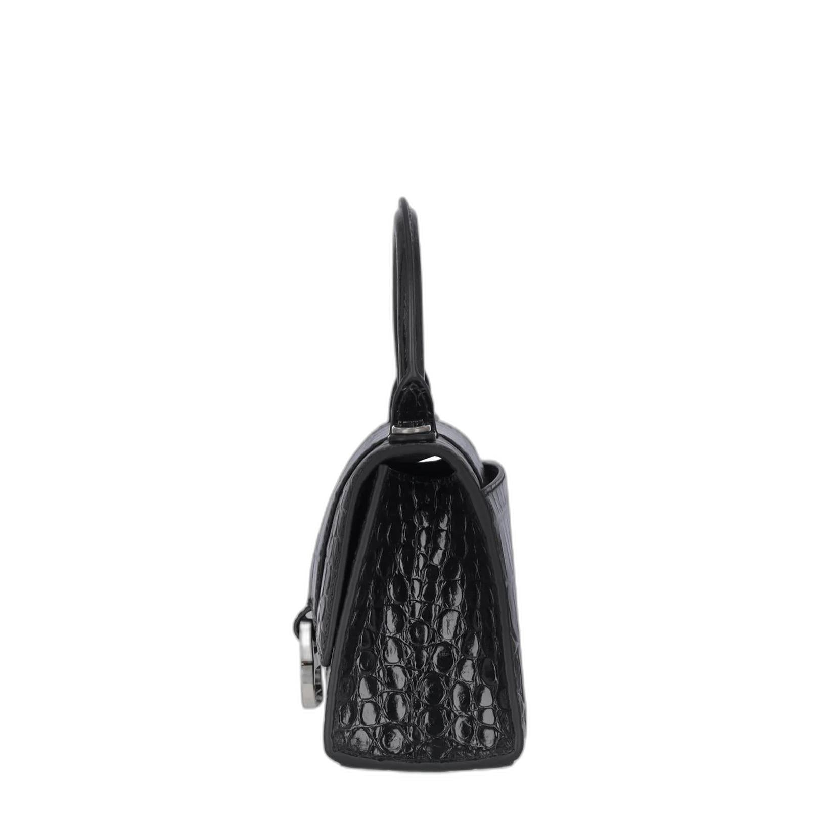 Hourglass Xs Logo Plaque Tote Bag