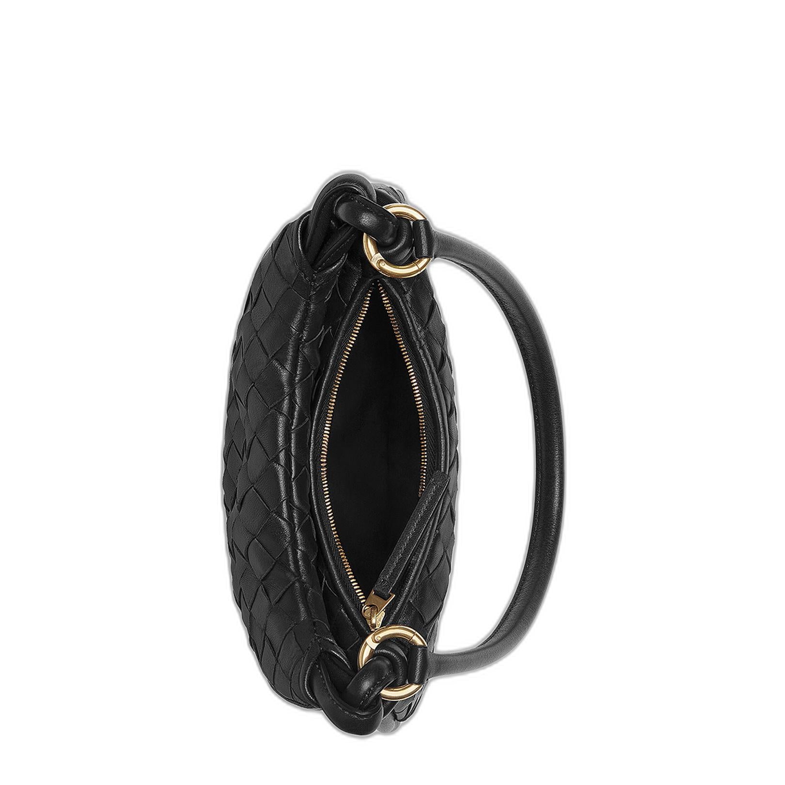 Small Gemelli Hobo Bag in Black