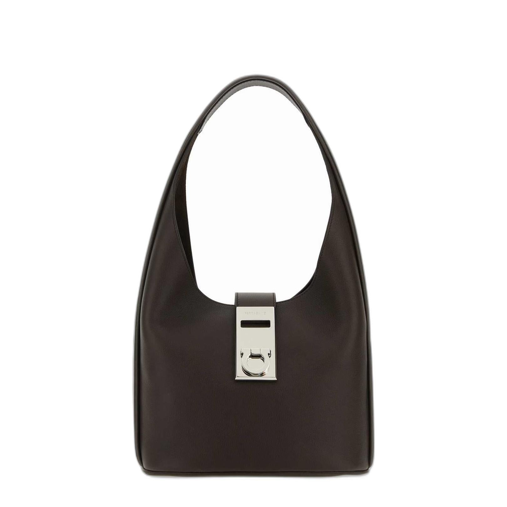 Logo Engraved Shoulder Bag