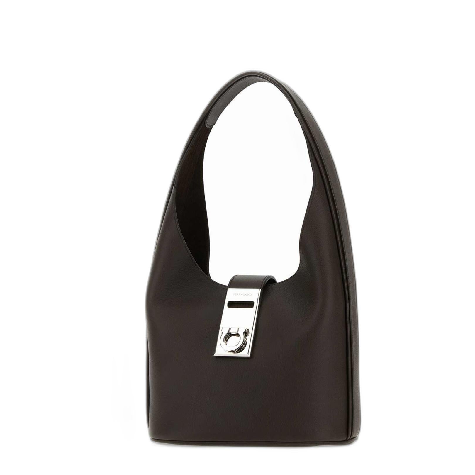 Logo Engraved Shoulder Bag