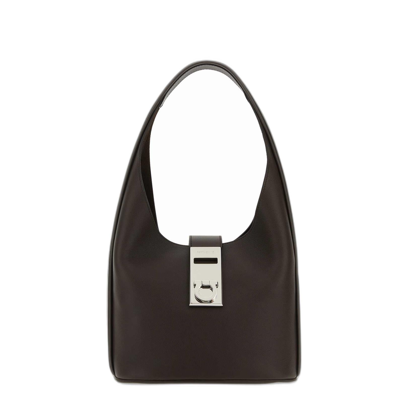Logo Engraved Shoulder Bag