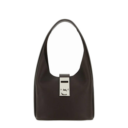 Logo Engraved Shoulder Bag
