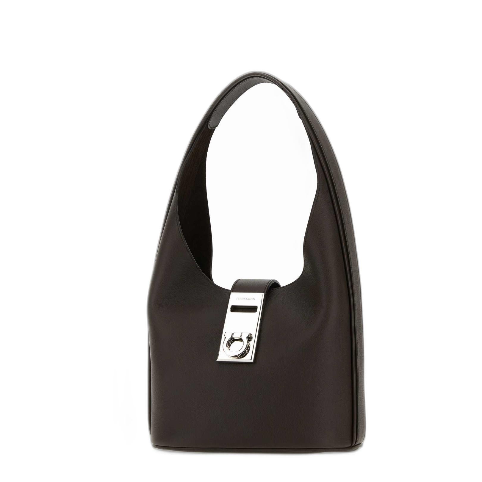 Logo Engraved Shoulder Bag