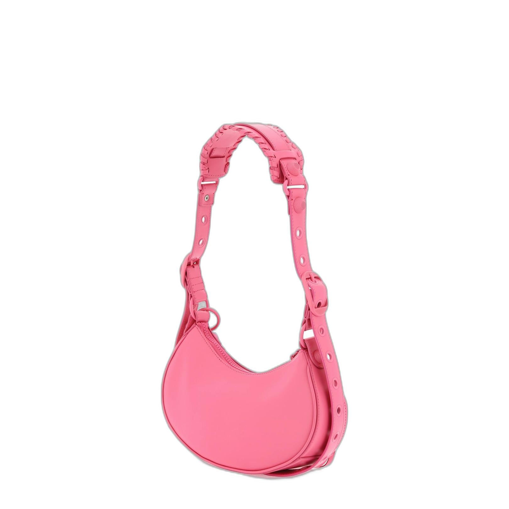 Le Cagole XS Shoulder Bag in Fuchsia Leather