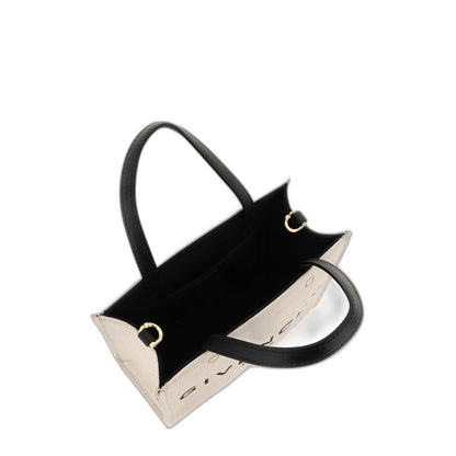 G-Tote Mini Canvas Tote Bags - Beige/Black