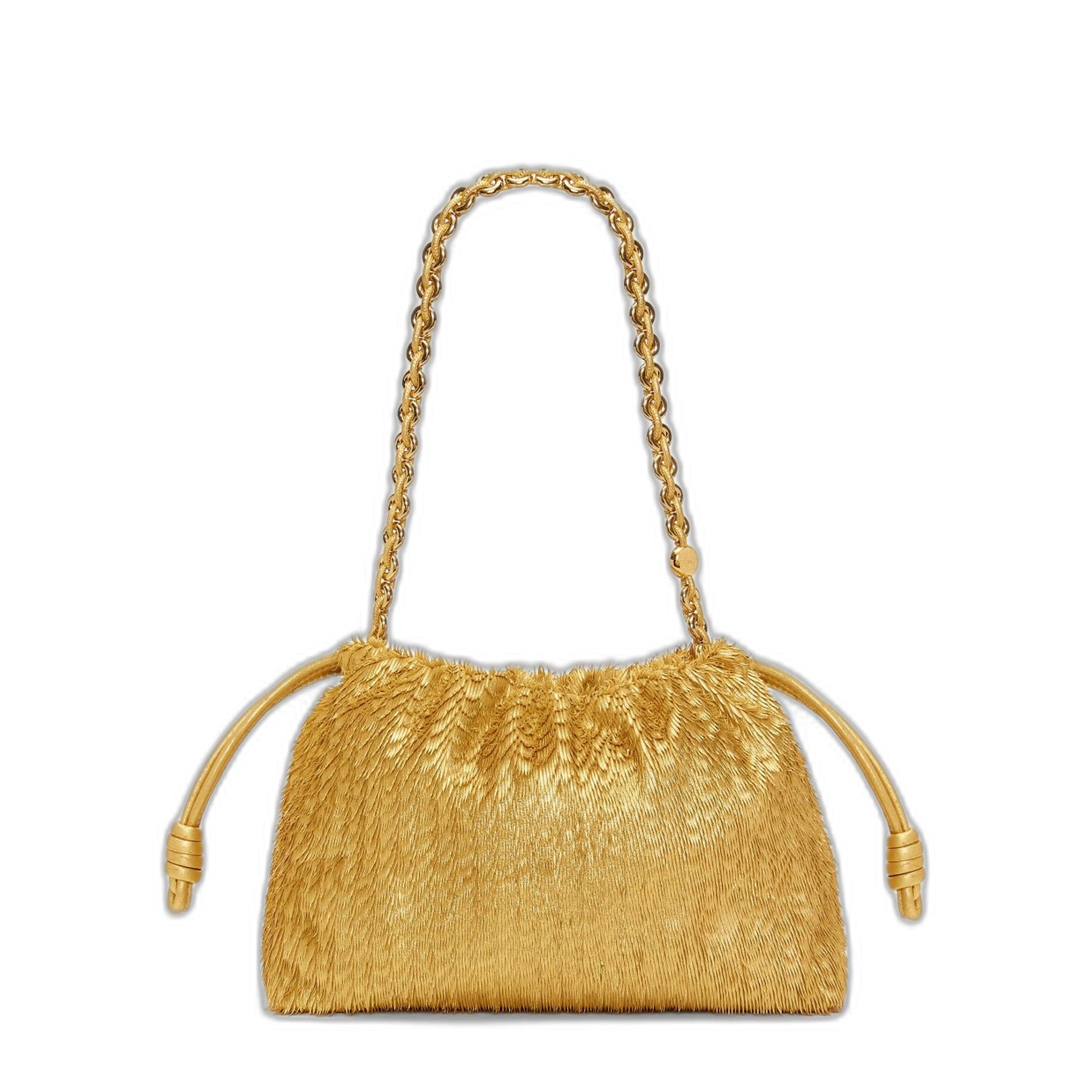 Flamenco Purse In Gold Nappa Calfskin