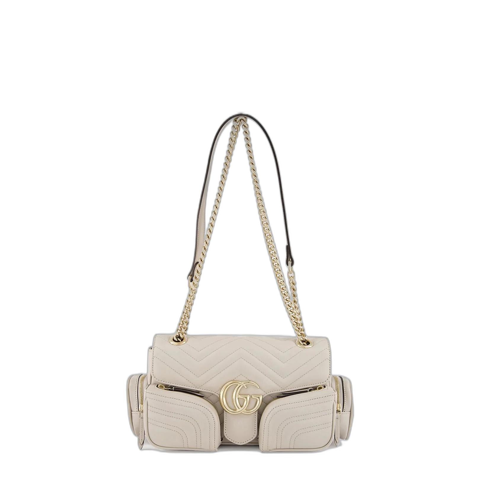 GG Marmont Small Pocket Detailed Shoulder Bag