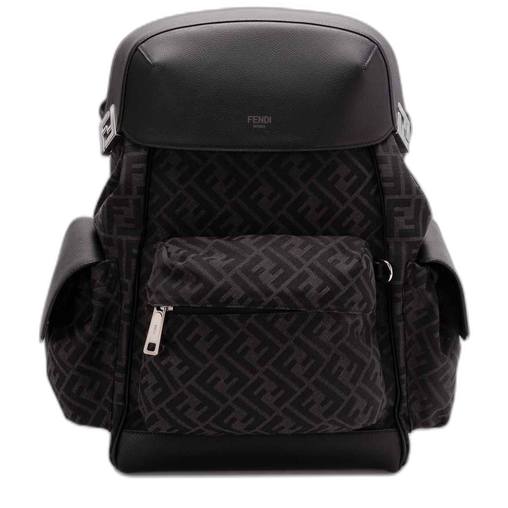 Ff Jacquard Fendi Drive Fabric Black