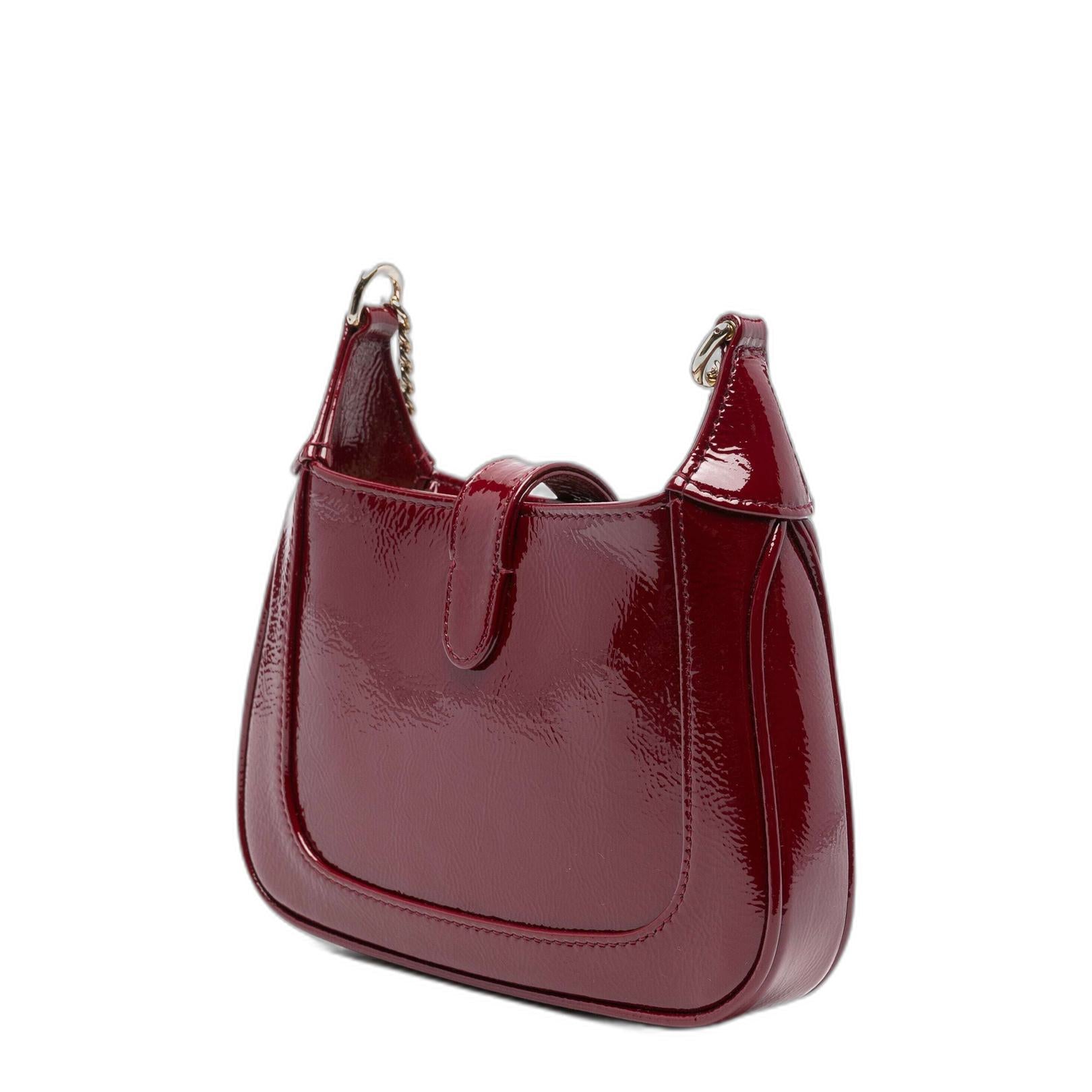 Jackie Notte Mini Charol Patent Leather Bag - Rosso Ancora