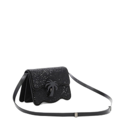 Palm Beach Calf Leather Shoulder Bag - Black