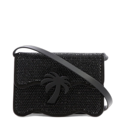 Palm Beach Calf Leather Shoulder Bag - Black