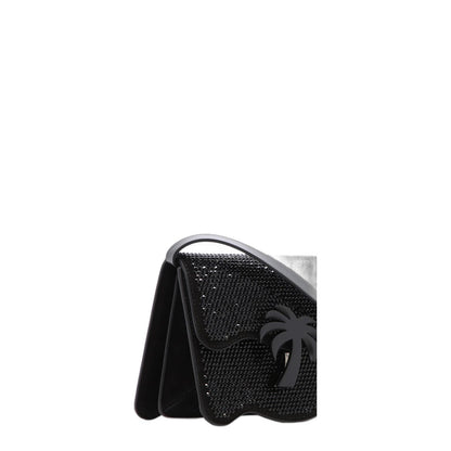 Palm Beach Calf Leather Shoulder Bag - Black