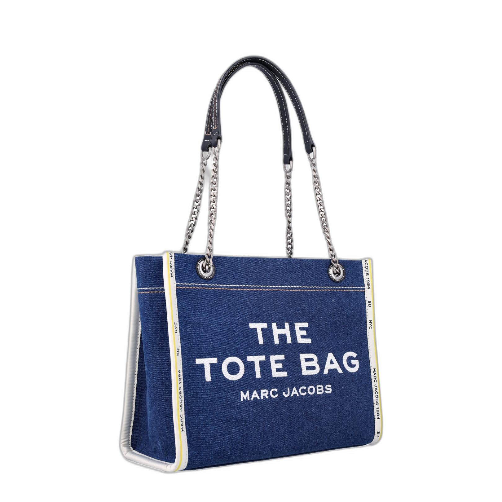 The Denim Chain Medium Tote Bag