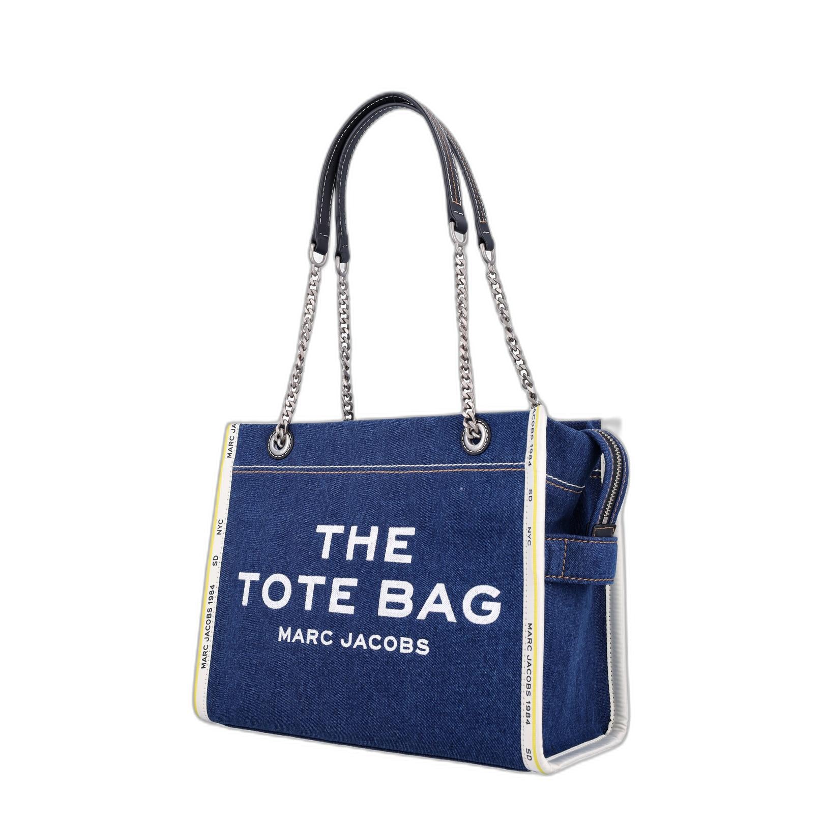 The Denim Chain Medium Tote Bag
