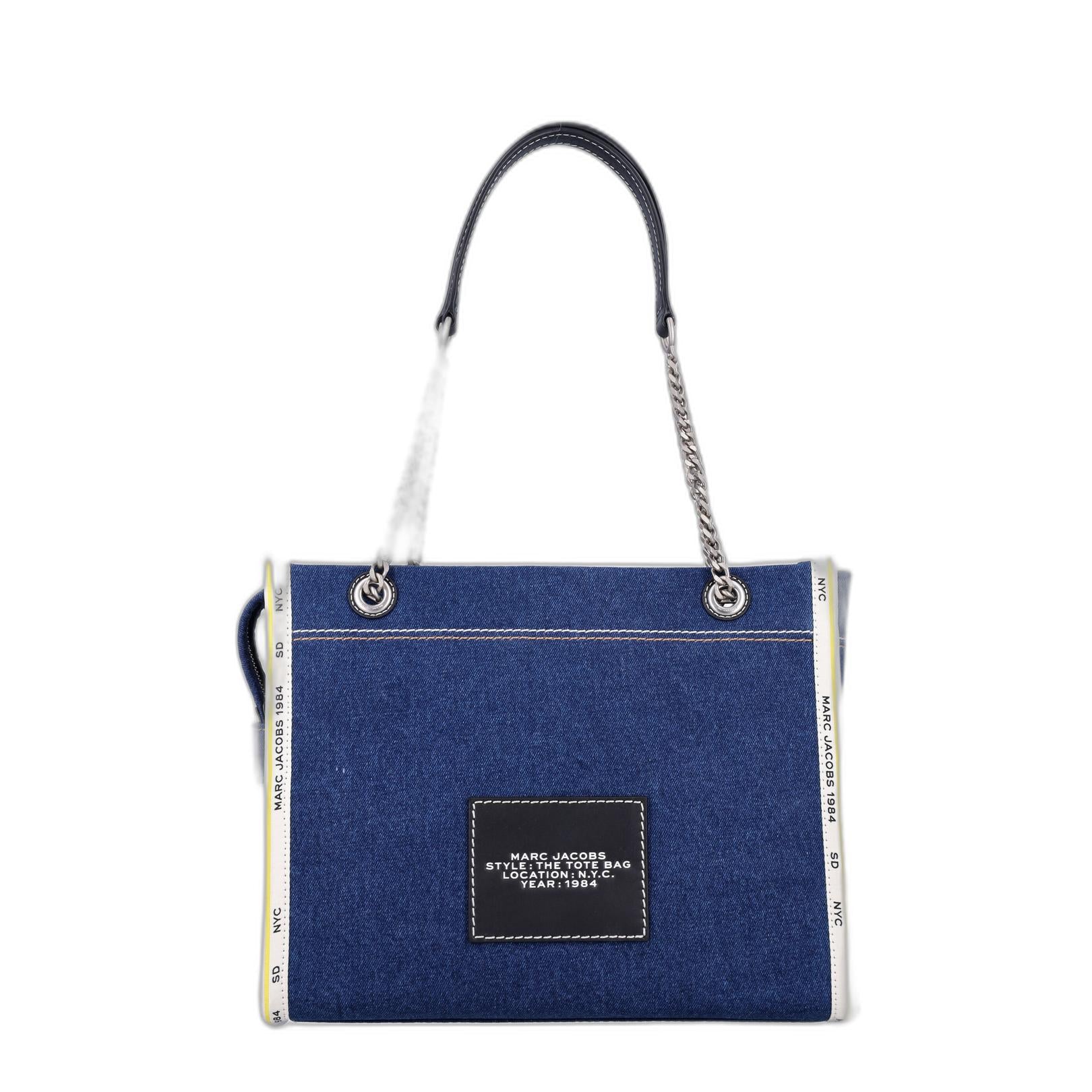 The Denim Chain Medium Tote Bag