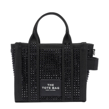 The Crystal Canvas Crossbody Tote Bag In Black