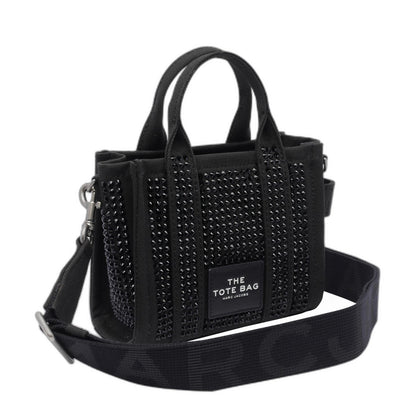 The Crystal Canvas Crossbody Tote Bag In Black