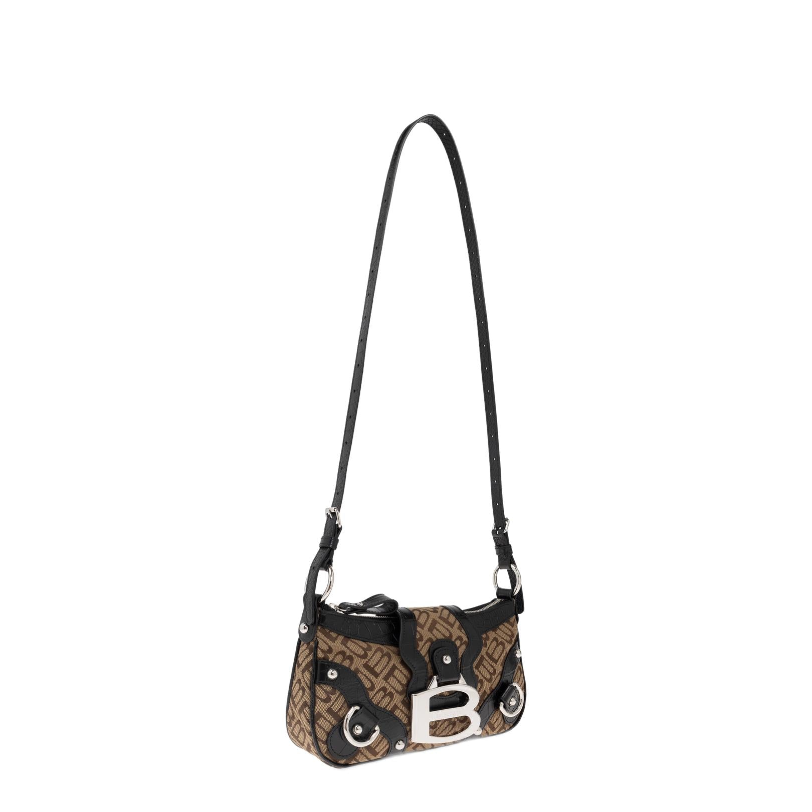 Essex Small Shoulder Bag In Ebony/Beige